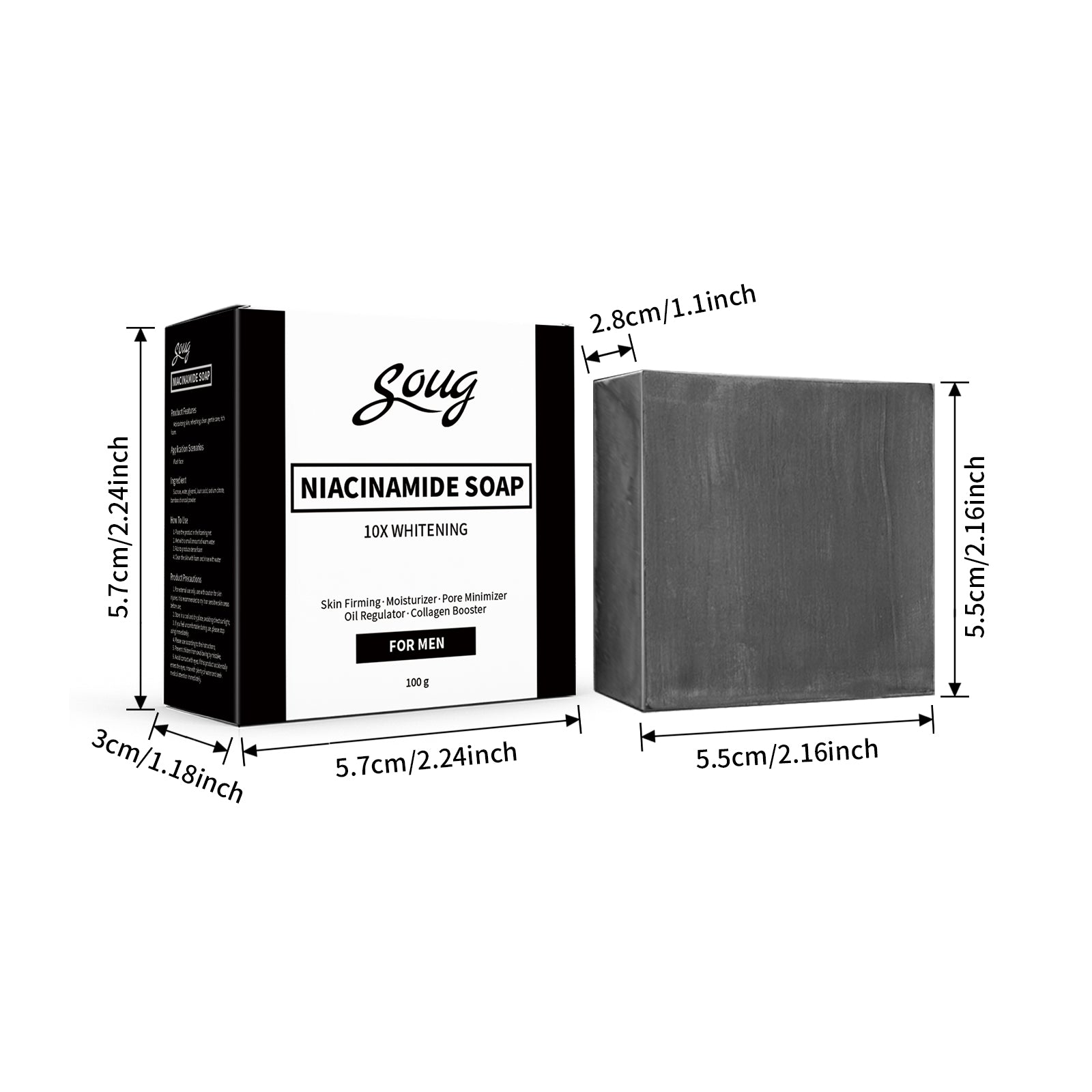 SOUG Bamboo Charcoal Facial Soap - HaiyiBeauty