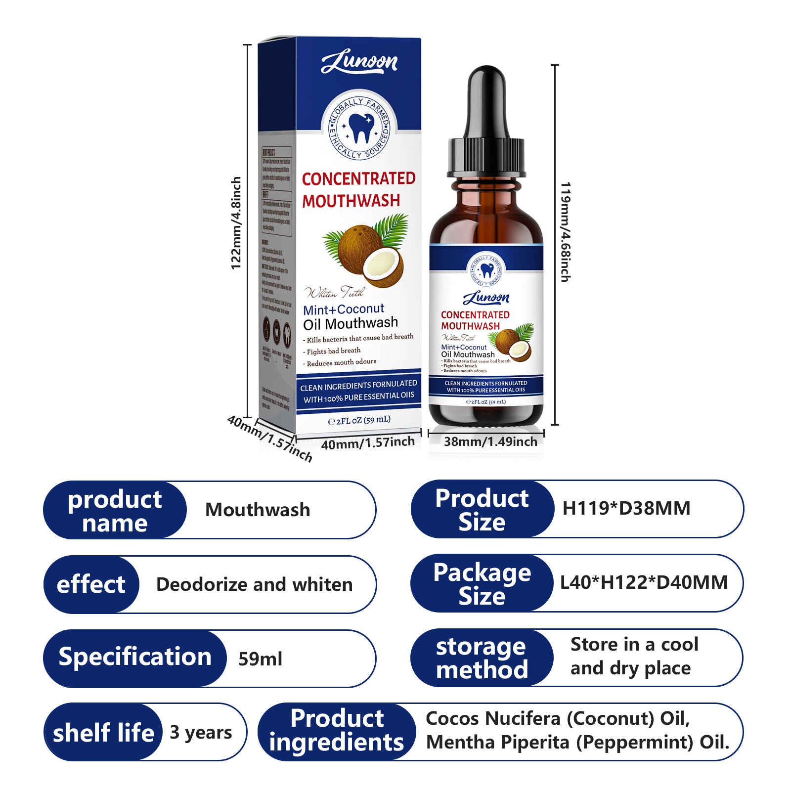 LUNOON Coconut Mouthwash - HaiyiBeauty