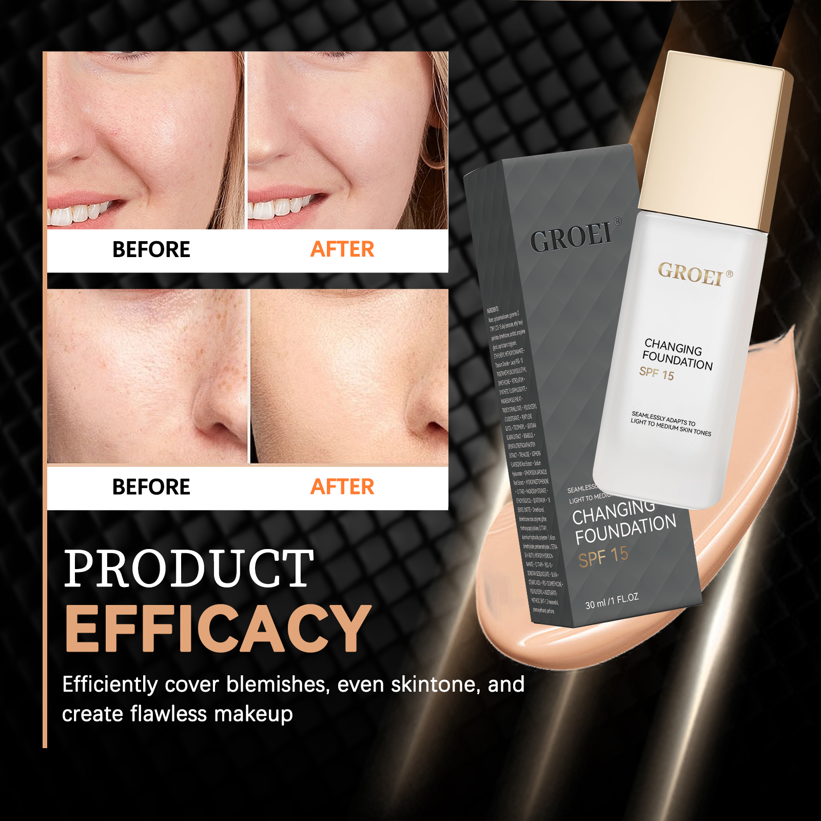 GROEI Color Changing Liquid Foundation - HaiyiBeauty