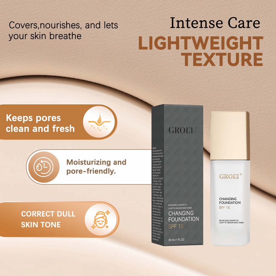GROEI Color Changing Liquid Foundation - HaiyiBeauty