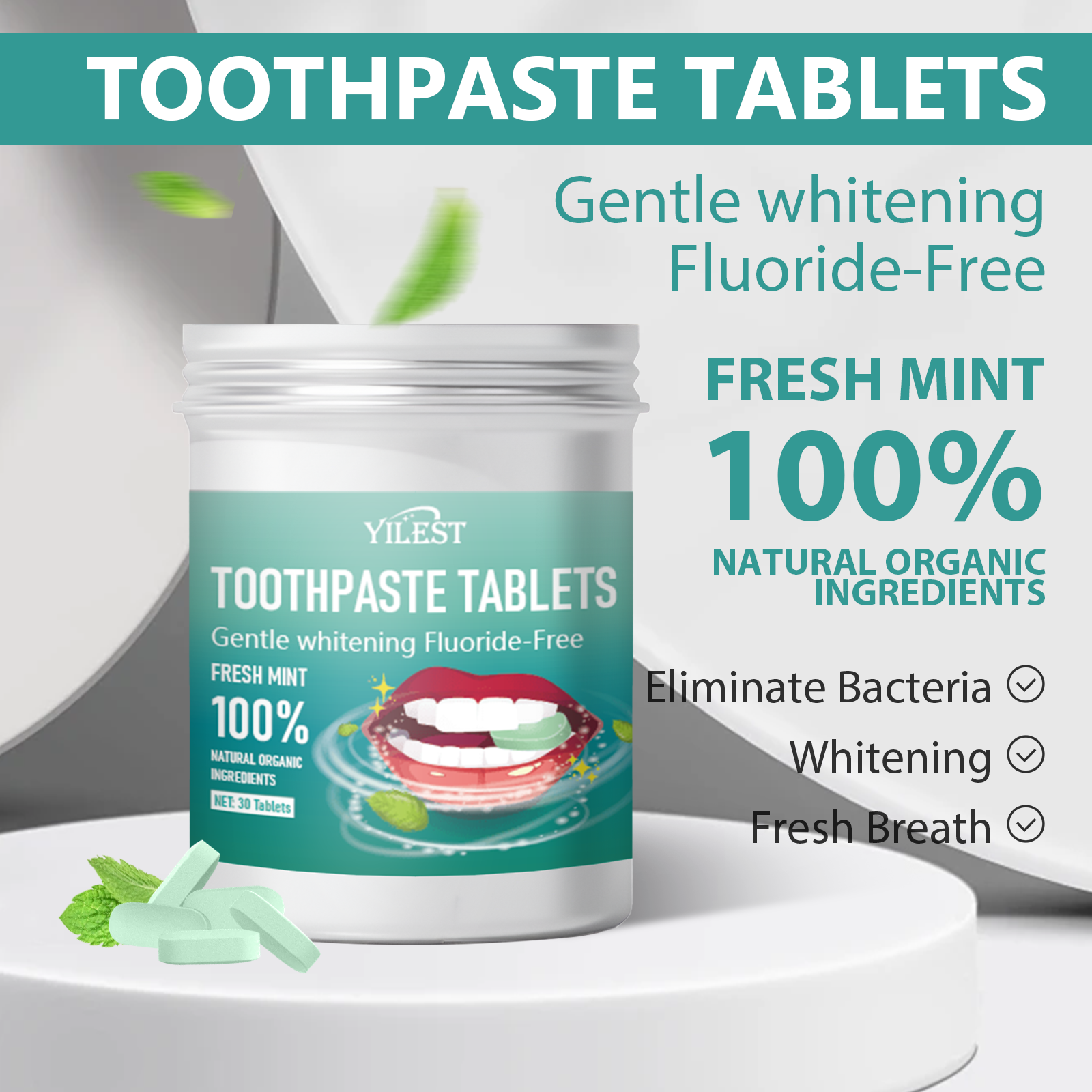 YILEST Mint Toothpaste Tablets - HaiyiBeauty