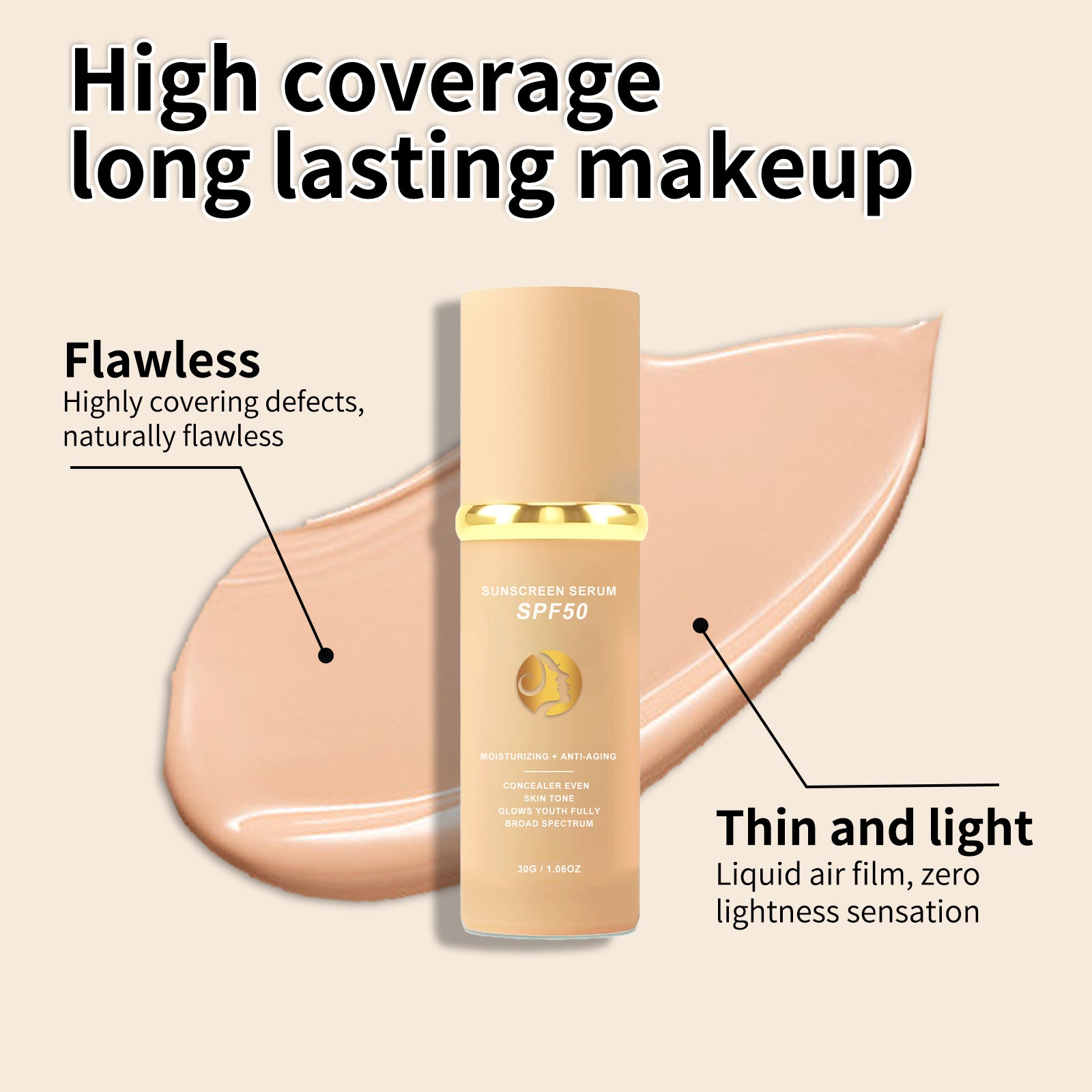 Sunscreen Essence Foundation - HaiyiBeauty