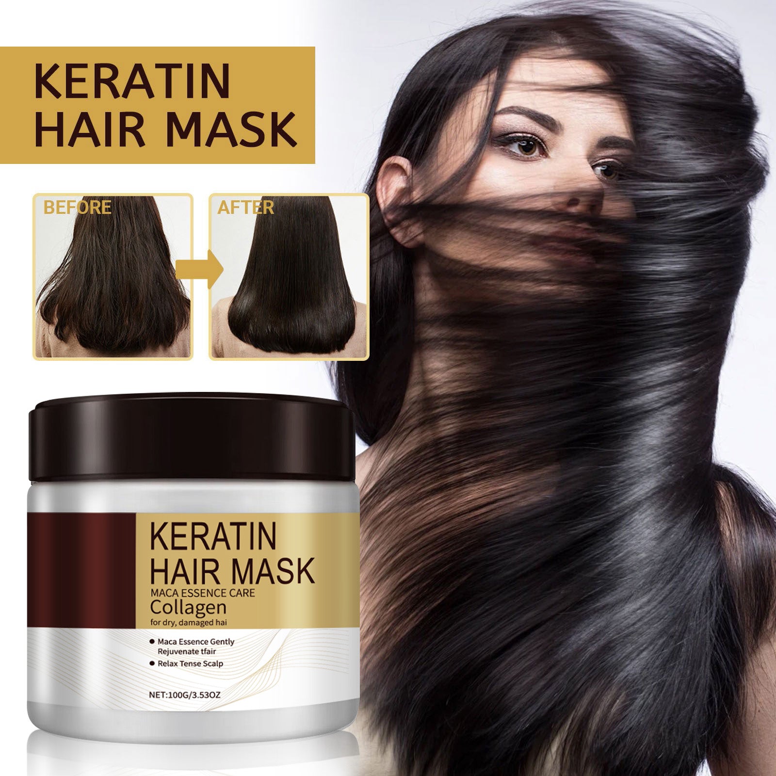 KERATIN Hair Mask - HaiyiBeauty