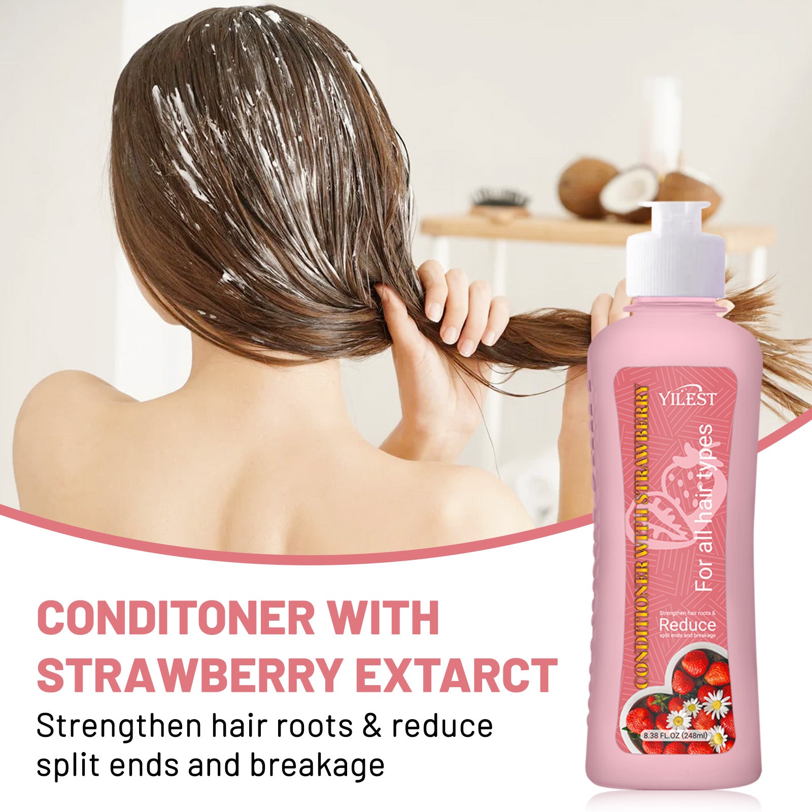 YILEST Strawberry Shampoo Conditioner - HaiyiBeauty