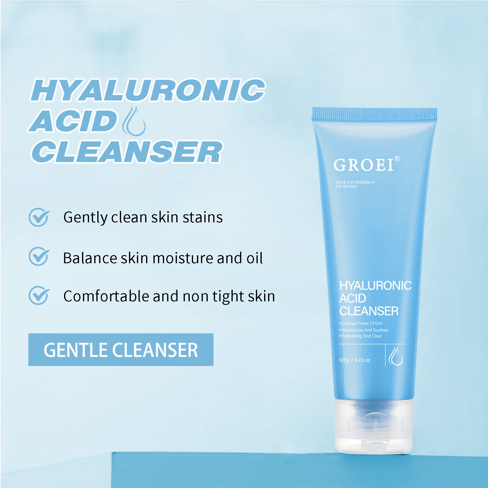 GROEI Hyaluronic Acid Cleanser - HaiyiBeauty