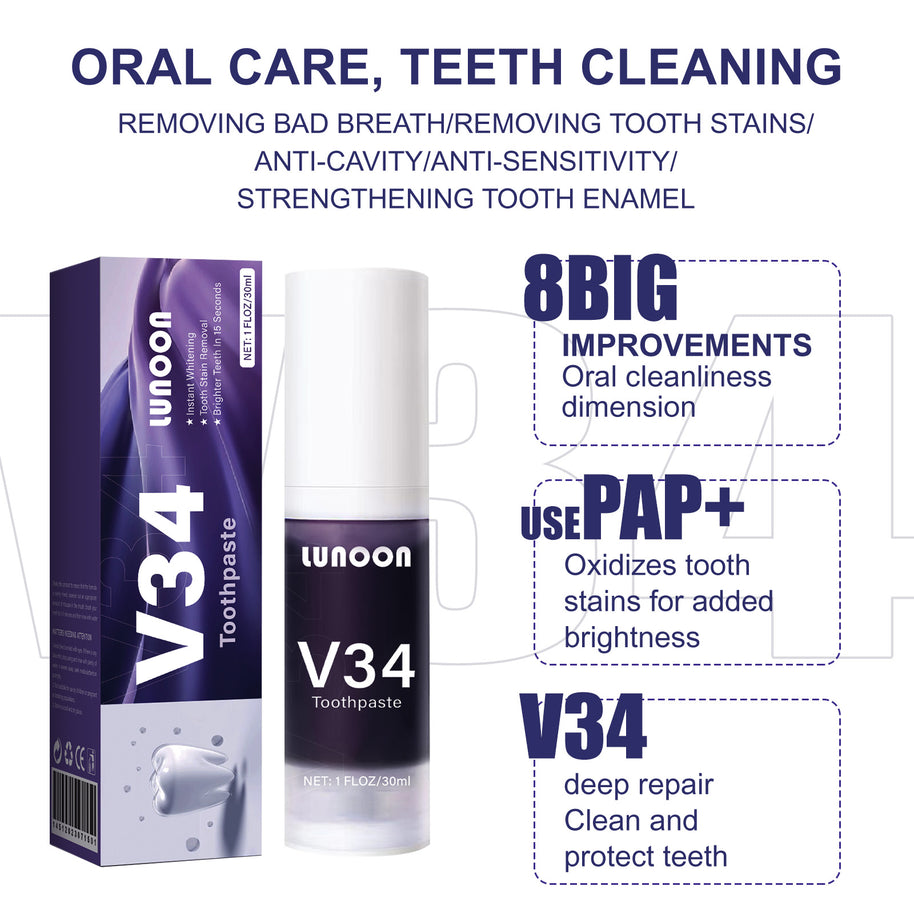 LUNOON V34 Toothpaste - HaiyiBeauty