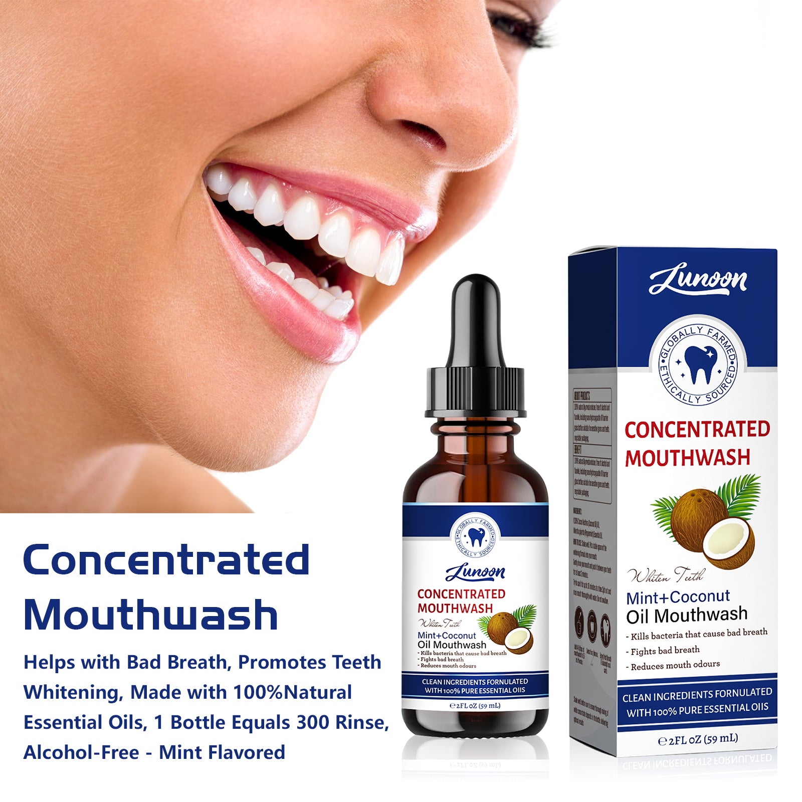 LUNOON Coconut Mouthwash - HaiyiBeauty