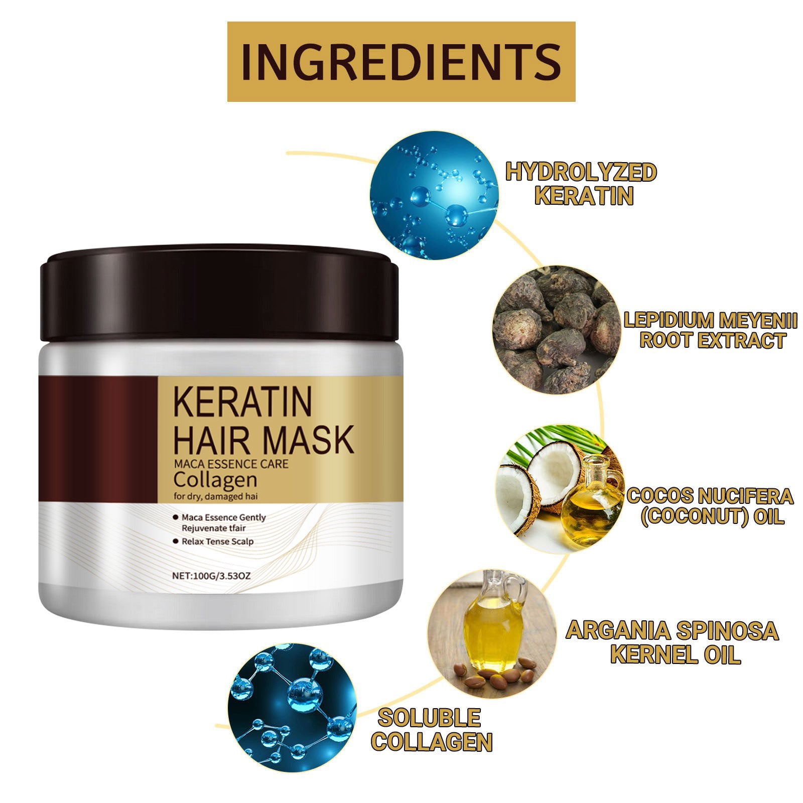 KERATIN Hair Mask - HaiyiBeauty