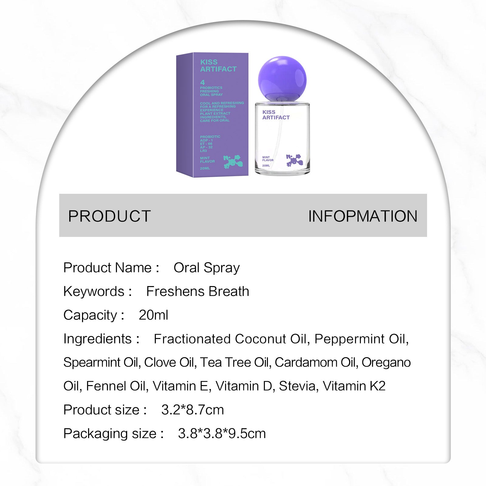 KISS ARTIFACT Mint Oral Spray - HaiyiBeauty