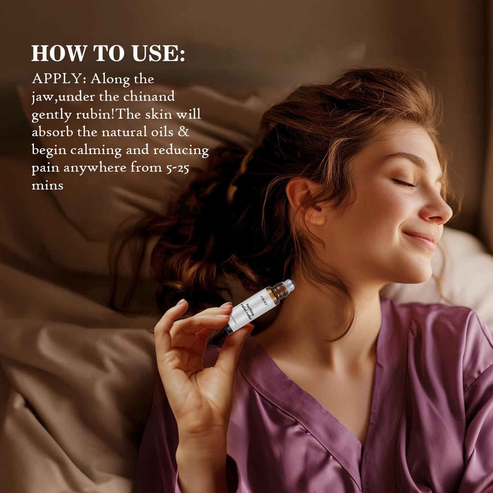 GROEI Roll-on Teeth Relief Essential Oil - HaiyiBeauty