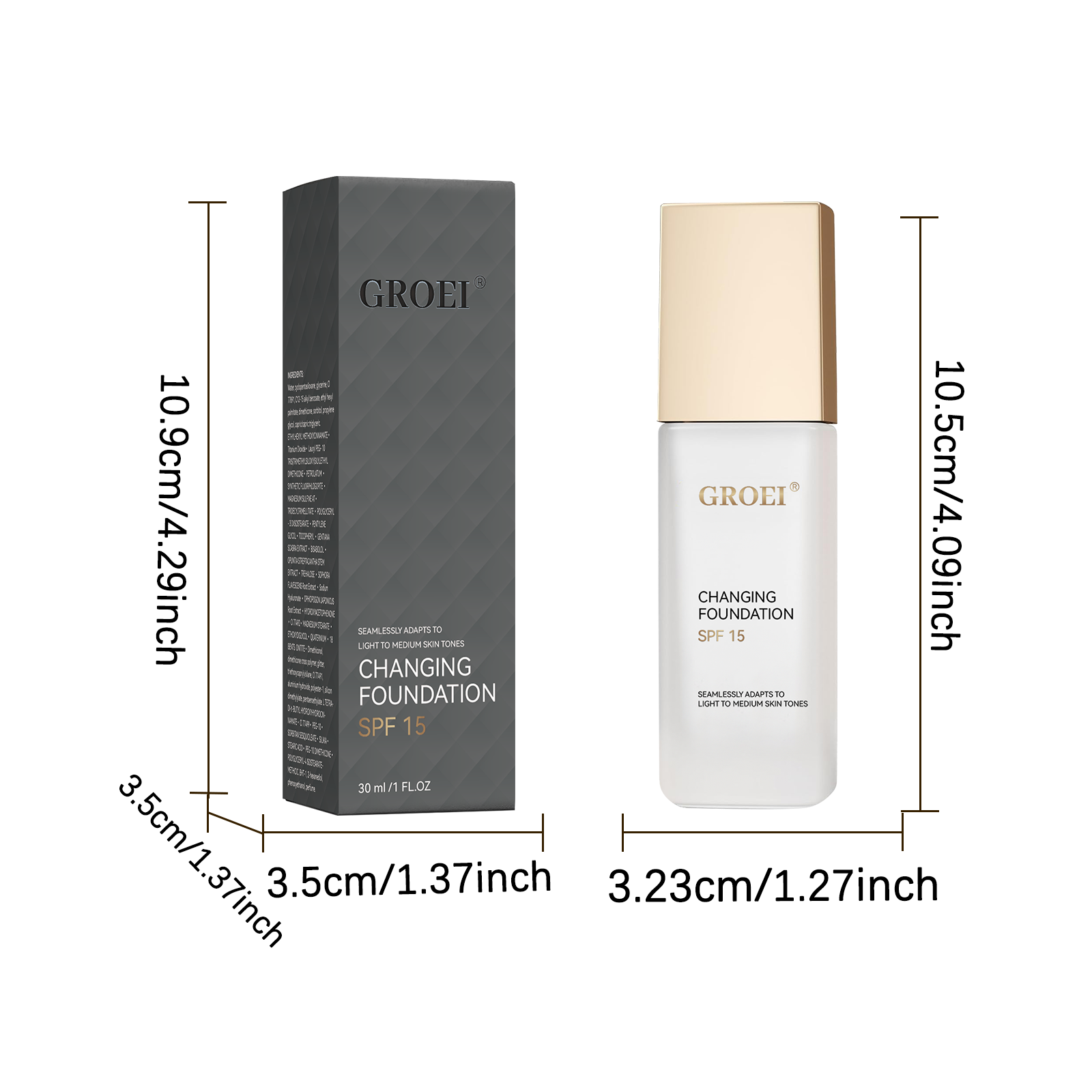 GROEI Color Changing Liquid Foundation - HaiyiBeauty