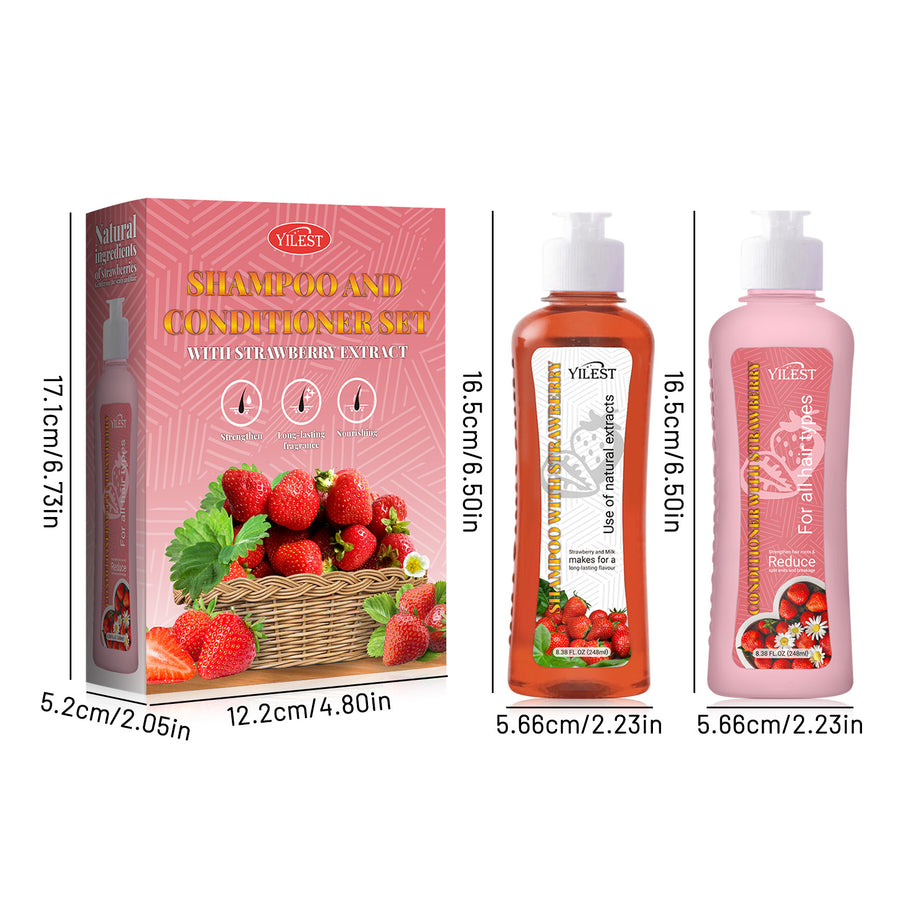 YILEST Strawberry Shampoo Conditioner - HaiyiBeauty