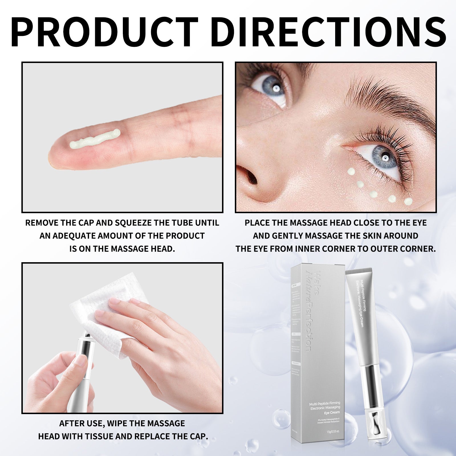 Multi-Peptide Anti-Wrinkle Massage Eye Cream - HaiyiBeauty