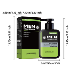 LUNOON Men's Oil Control Anti-Acne Facial Cleanser - HaiyiBeauty