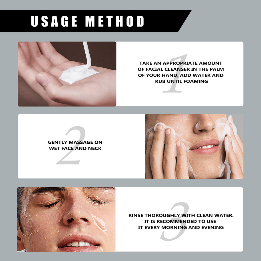 LUNOON Men's Oil Control Anti-Acne Facial Cleanser - HaiyiBeauty