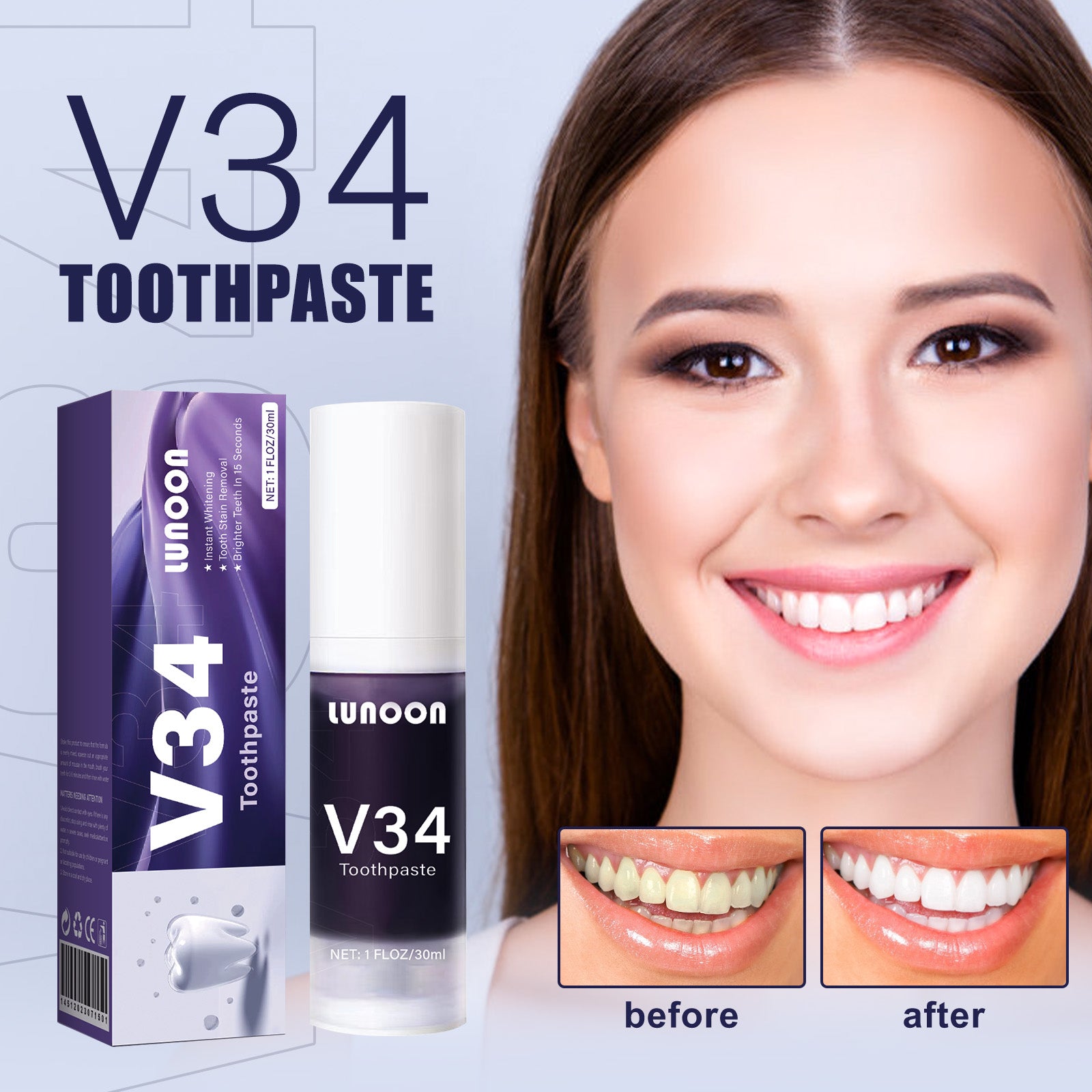 LUNOON V34 Toothpaste - HaiyiBeauty