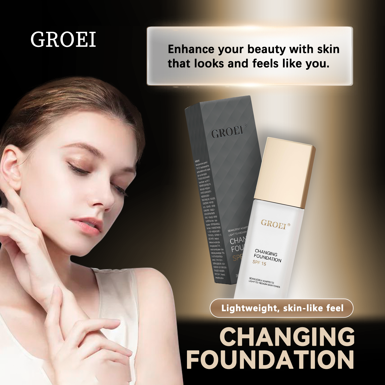 GROEI Color Changing Liquid Foundation - HaiyiBeauty