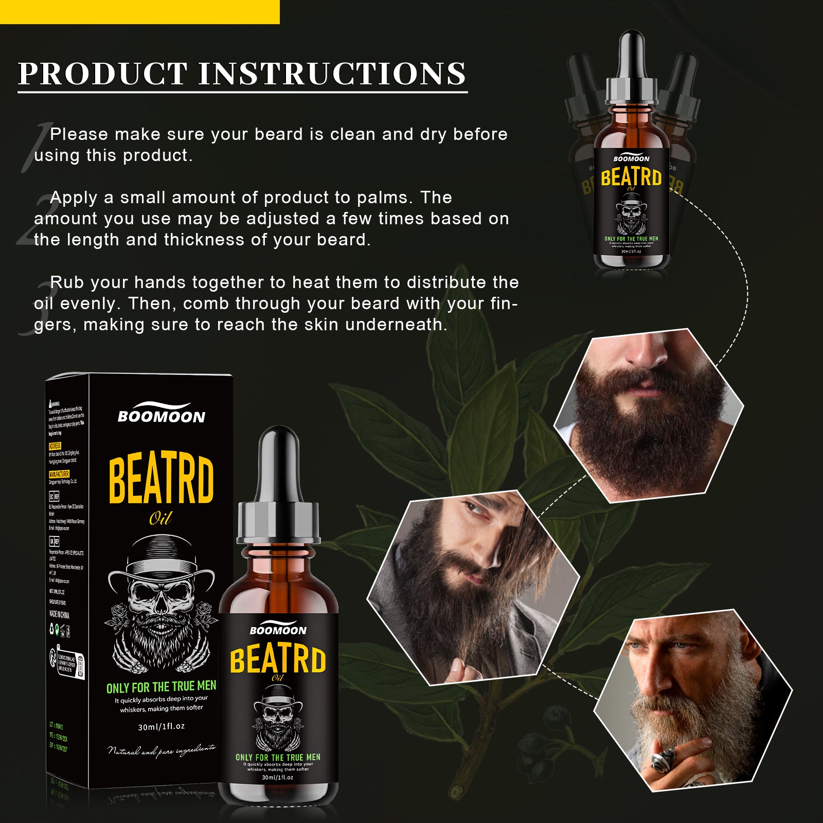BOOMOON Jojoba Beard Oil - HaiyiBeauty