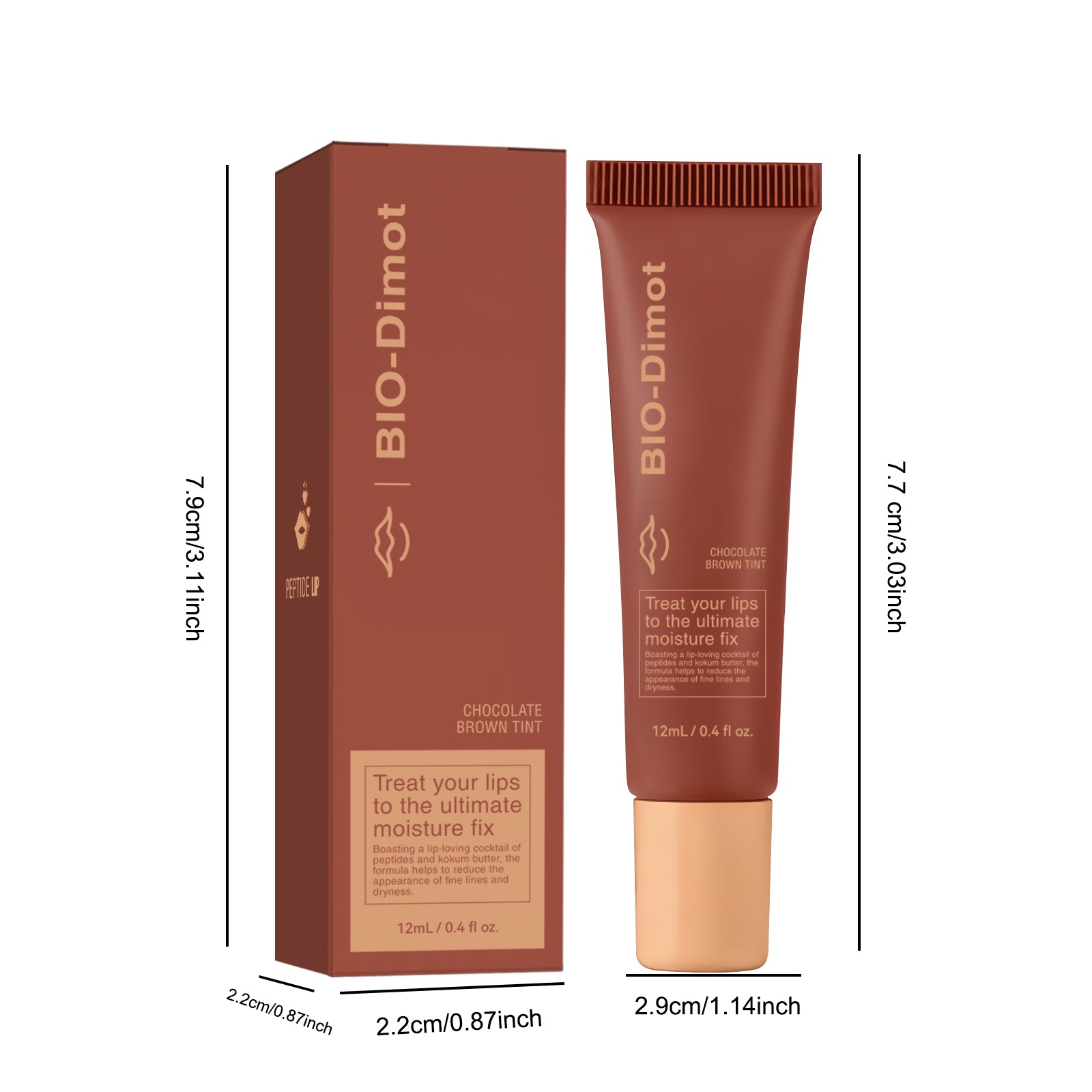 DIMOT Cocoa Cream Lipstick Reddish Brown - HaiyiBeauty