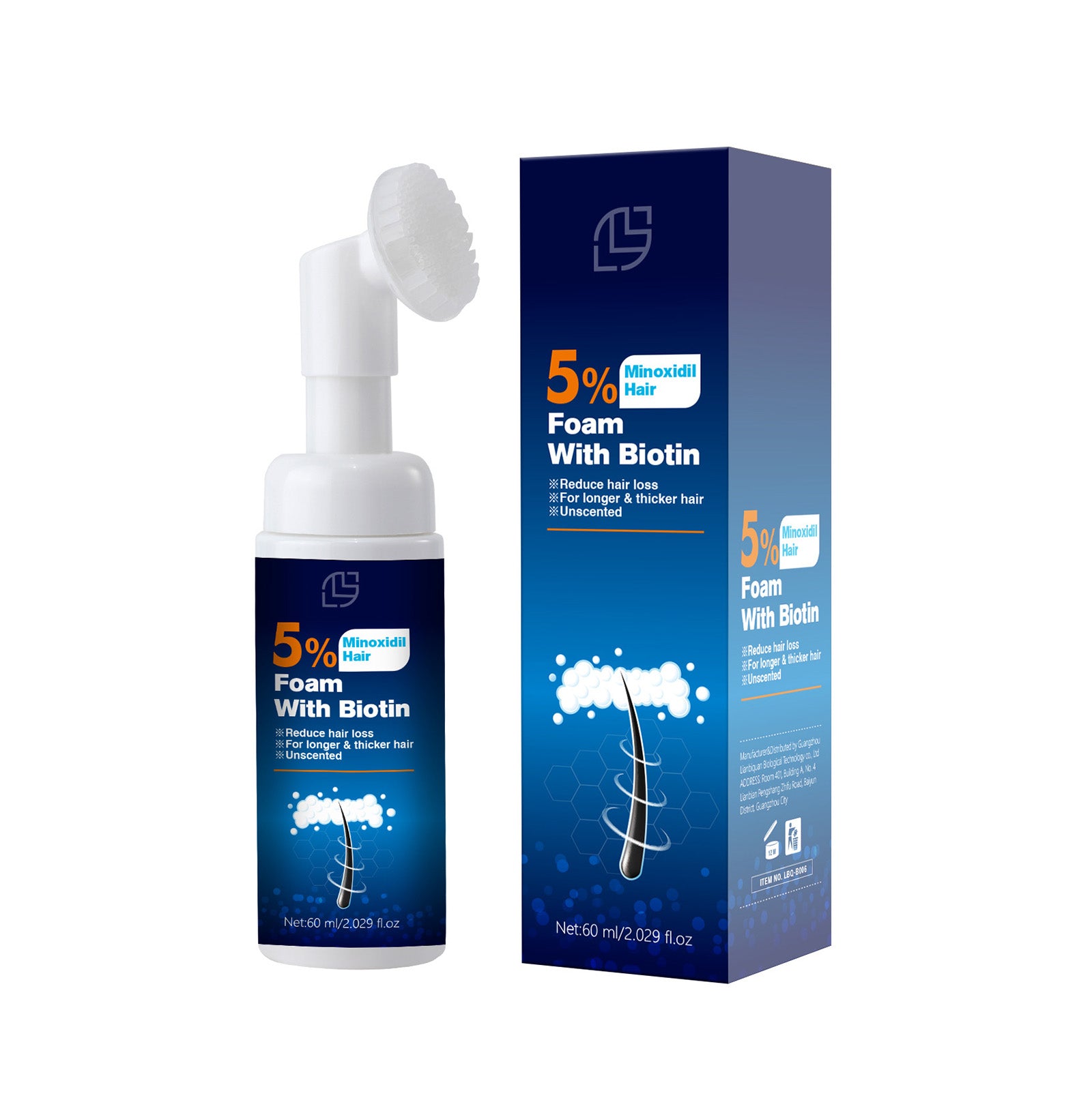5% Minoxidil Biotin Foaming Agent