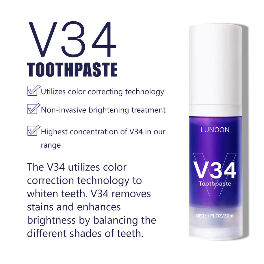 V34 Cleansing Mousse Toothpaste - HaiyiBeauty