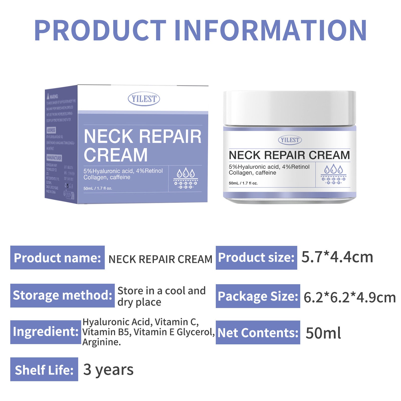 YILEST Anti-Aging Neck Firming Cream - HaiyiBeauty