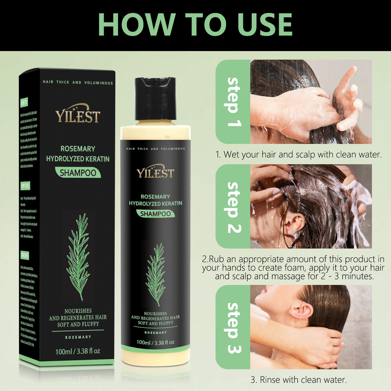 YILEST Rosemary Hair Growth Shampoo - HaiyiBeauty
