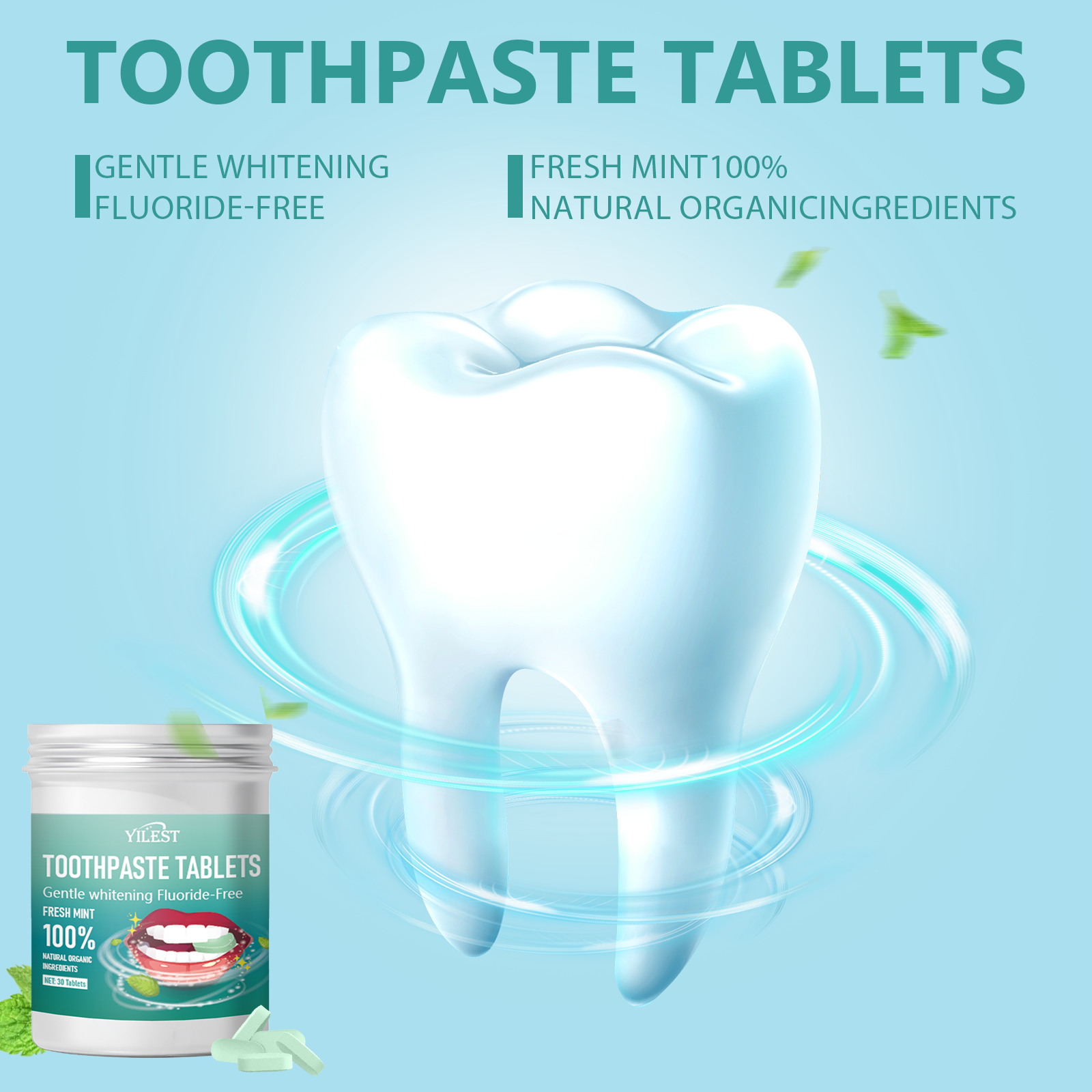 YILEST Mint Toothpaste Tablets - HaiyiBeauty